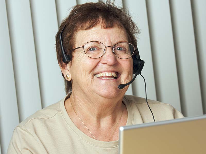 Volunteering Lady volunteering for Shropshire Rural Support